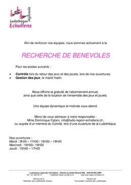 2024_Recherches benevoles Ludothèque d'Echallens